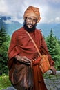 ÃÂ ortrait of young yogi. Indian Brahmin. Indian man poses for photo. July 17, 2013 in Naggar, Kullu